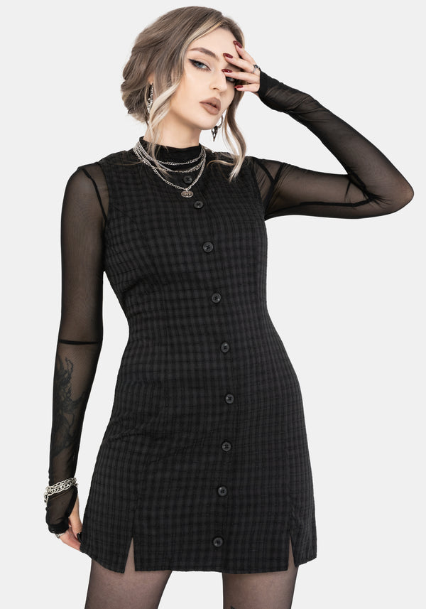 Ziggy Prüfen Knopf Hoch Mini Kleid
