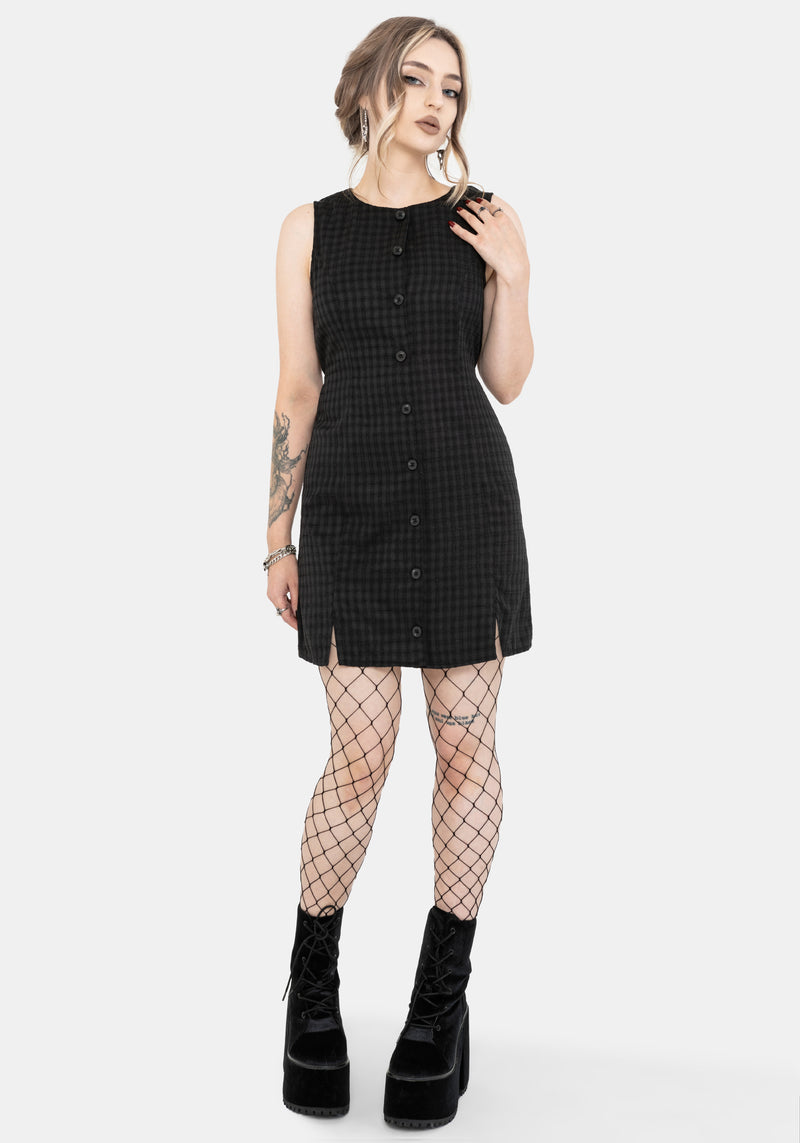Ziggy Prüfen Knopf Hoch Mini Kleid