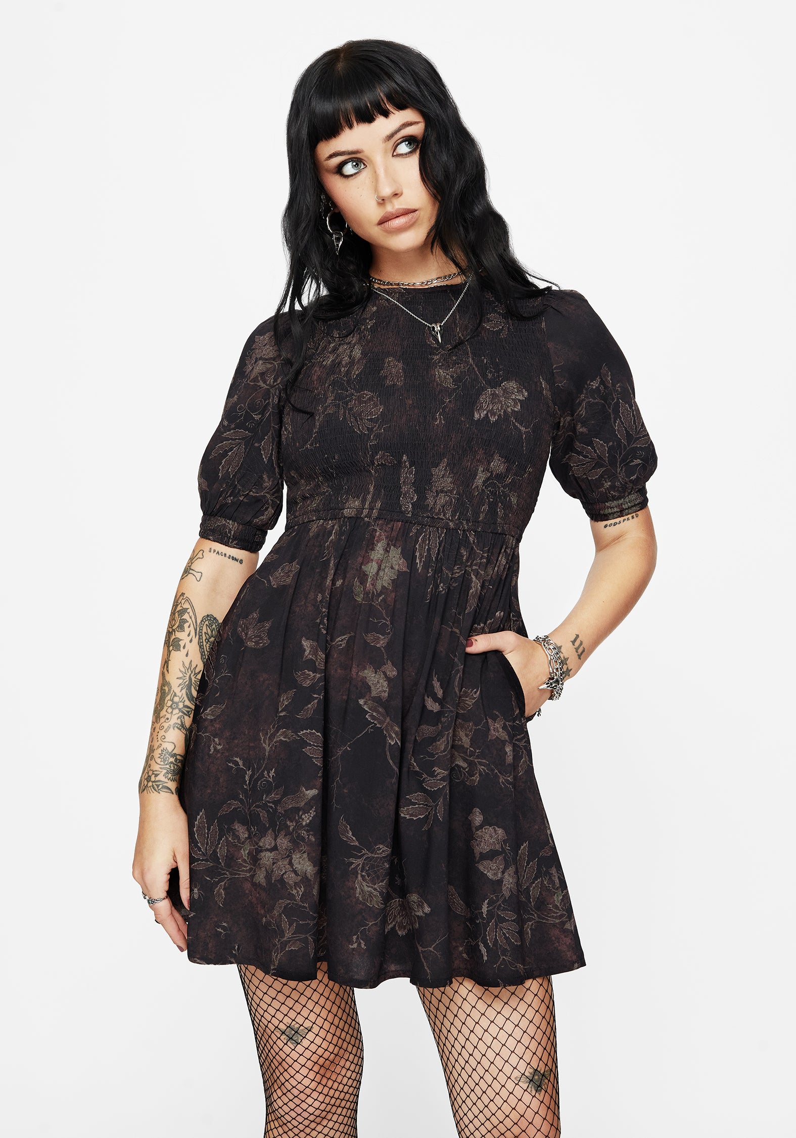 Ashmire Wald Motte Mini Kleid