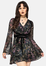 Elide Black Orchid Mini Dress