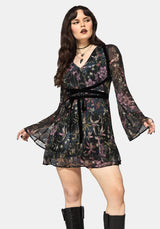 Elide Black Orchid Mini Dress