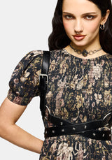 Triple Göttin Gestuft Gerafft Maxi Kleid