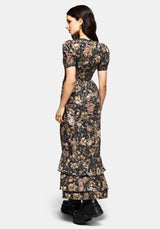Triple Göttin Gestuft Gerafft Maxi Kleid