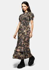 Triple Göttin Gestuft Gerafft Maxi Kleid