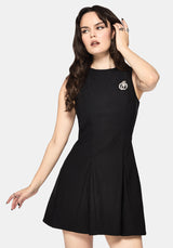 Glasmere Godet Schlange Brosche Mini Kleid