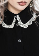 Salem Kragen Mini Rüsche Kleid