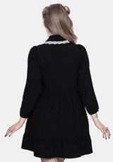 Salem Kragen Mini Rüsche Kleid