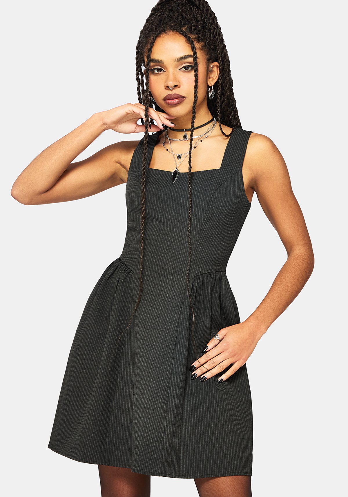 Cairn Streifen Korsett Mini Kleid