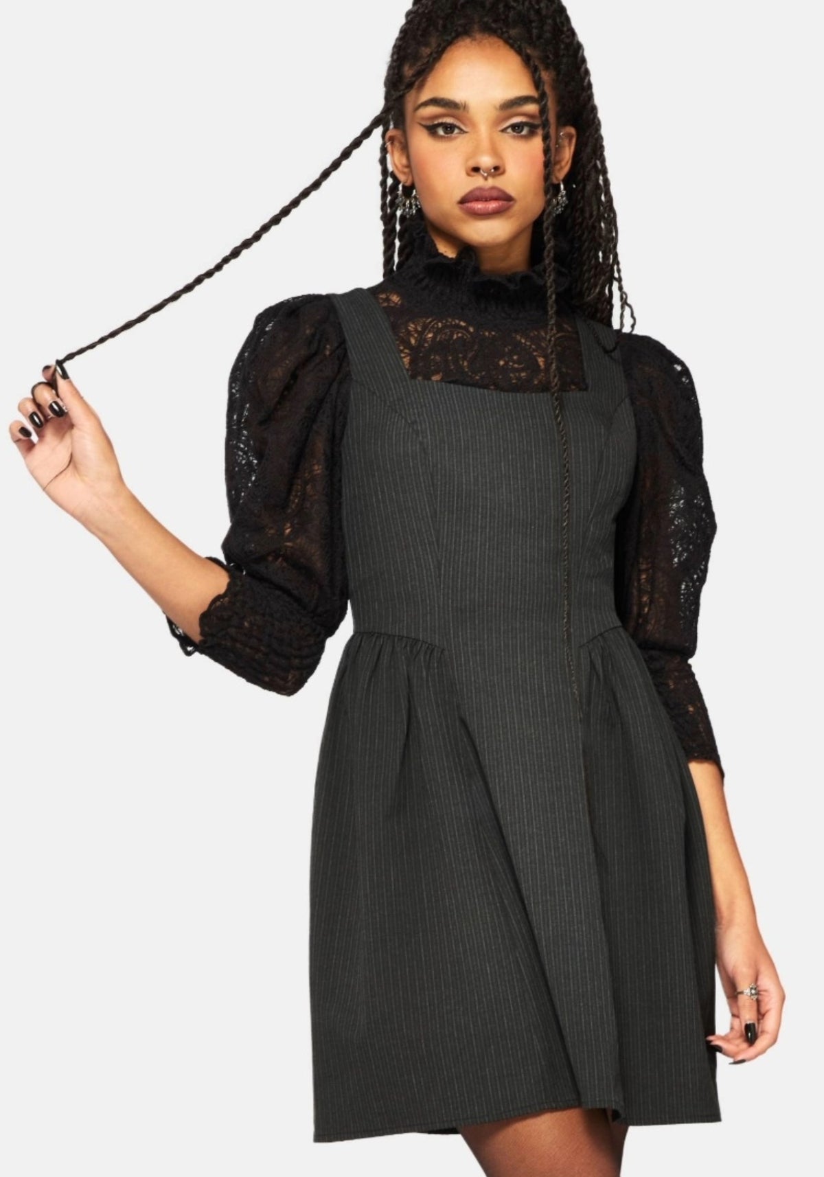 Cairn Streifen Korsett Mini Kleid