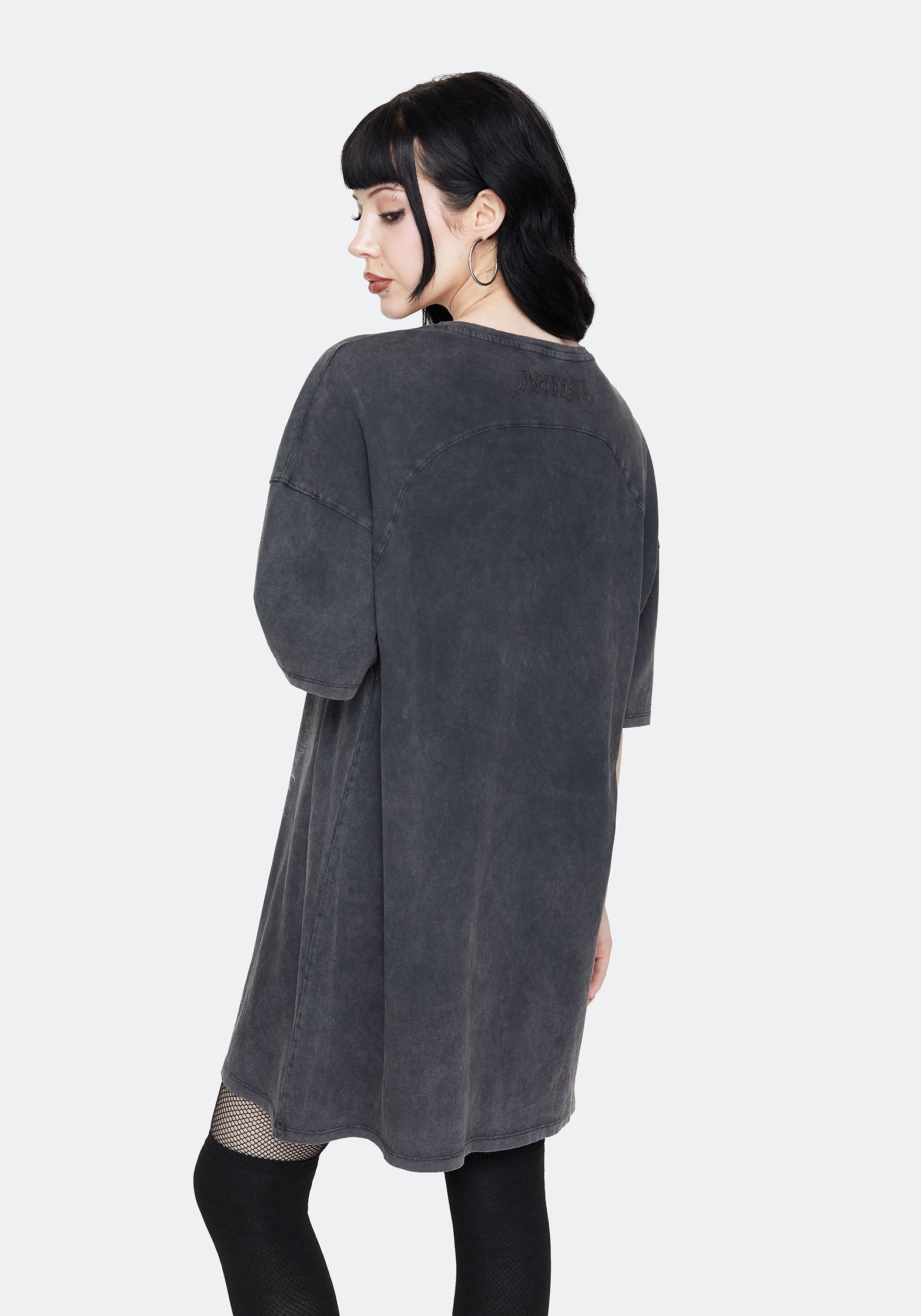 Wicked Toile Dropped Schulter Baumwolle T-Shirt Kleid