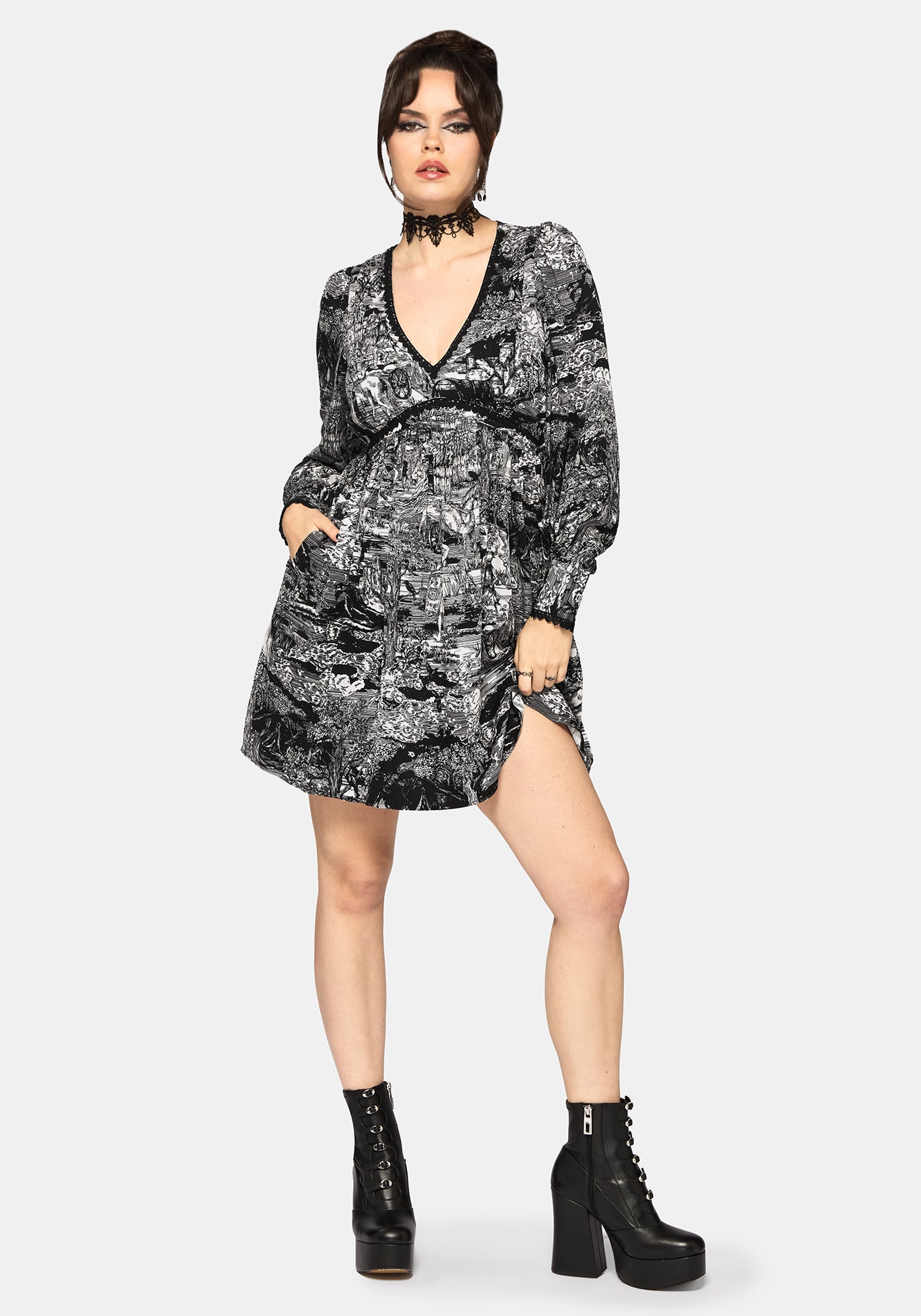 Nara Boudicca Bedruckt Mini Kleid