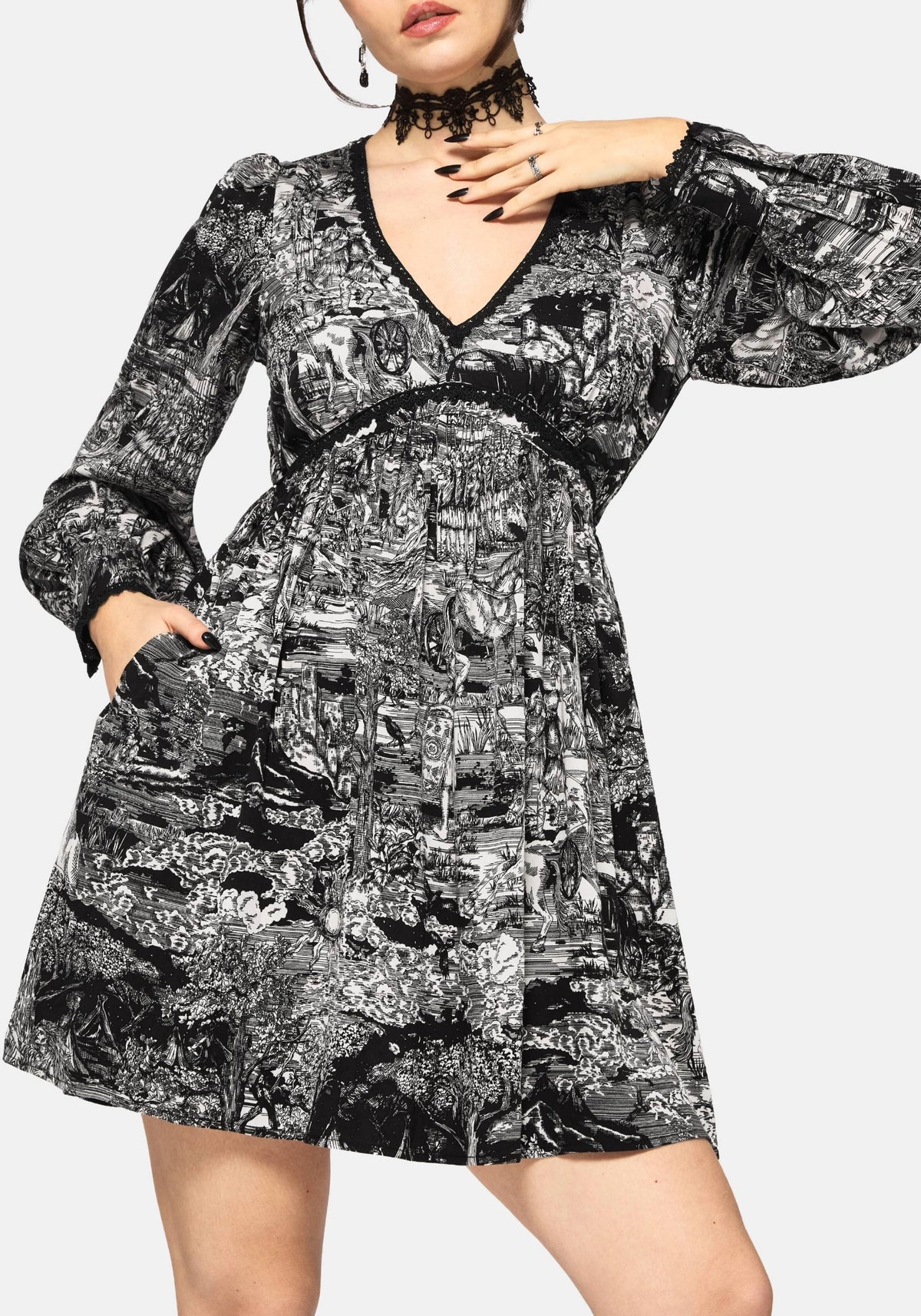Nara Boudicca Bedruckt Mini Kleid
