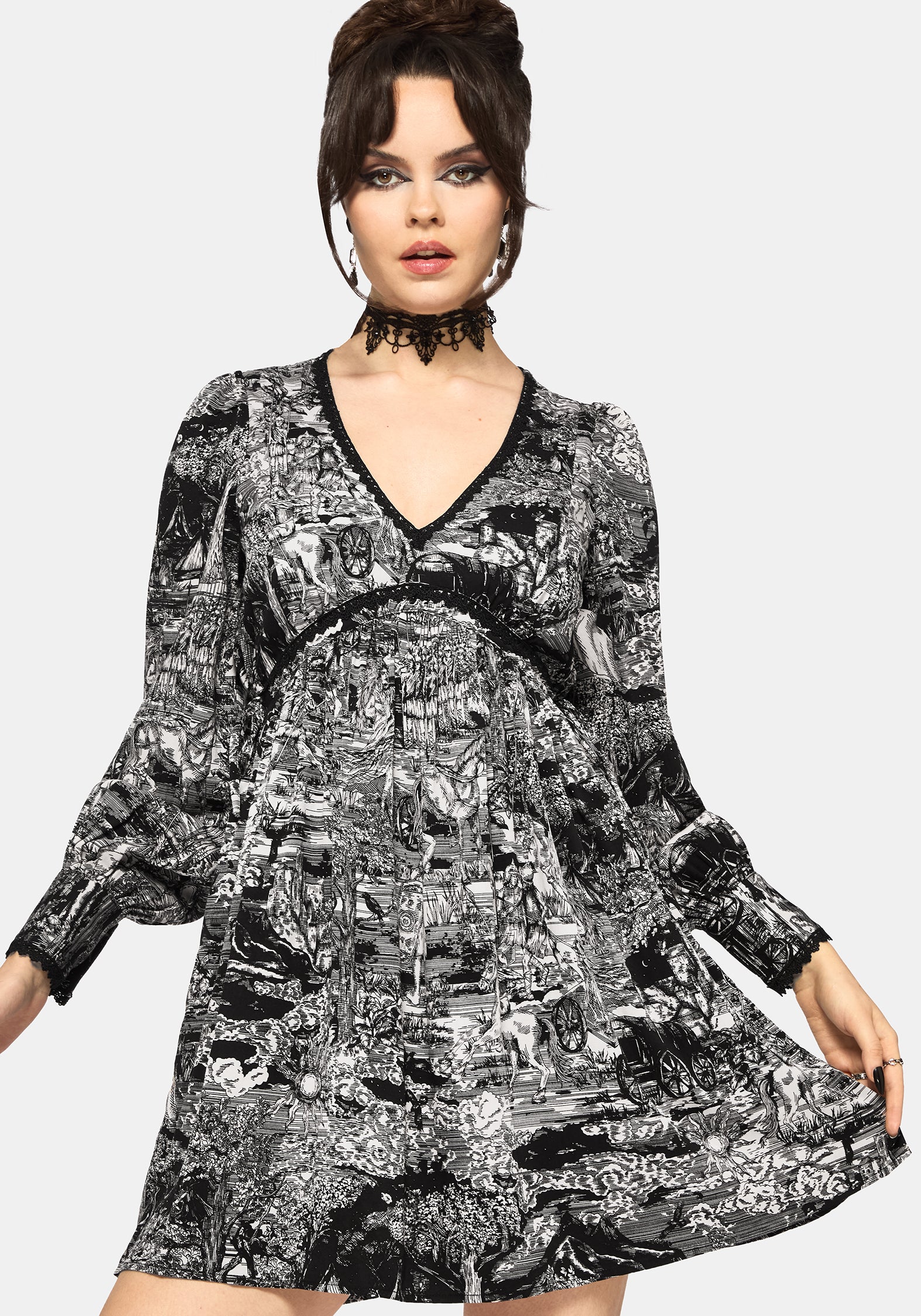 Nara Boudicca Bedruckt Mini Kleid