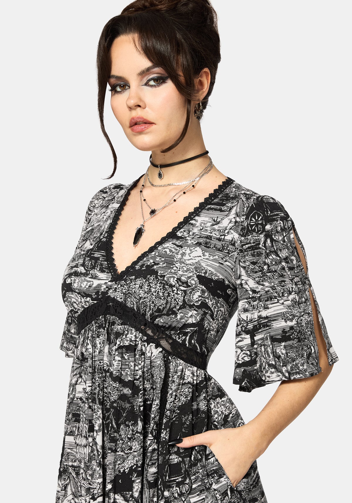Nara Boudicca Bedruckt Midi Kleid