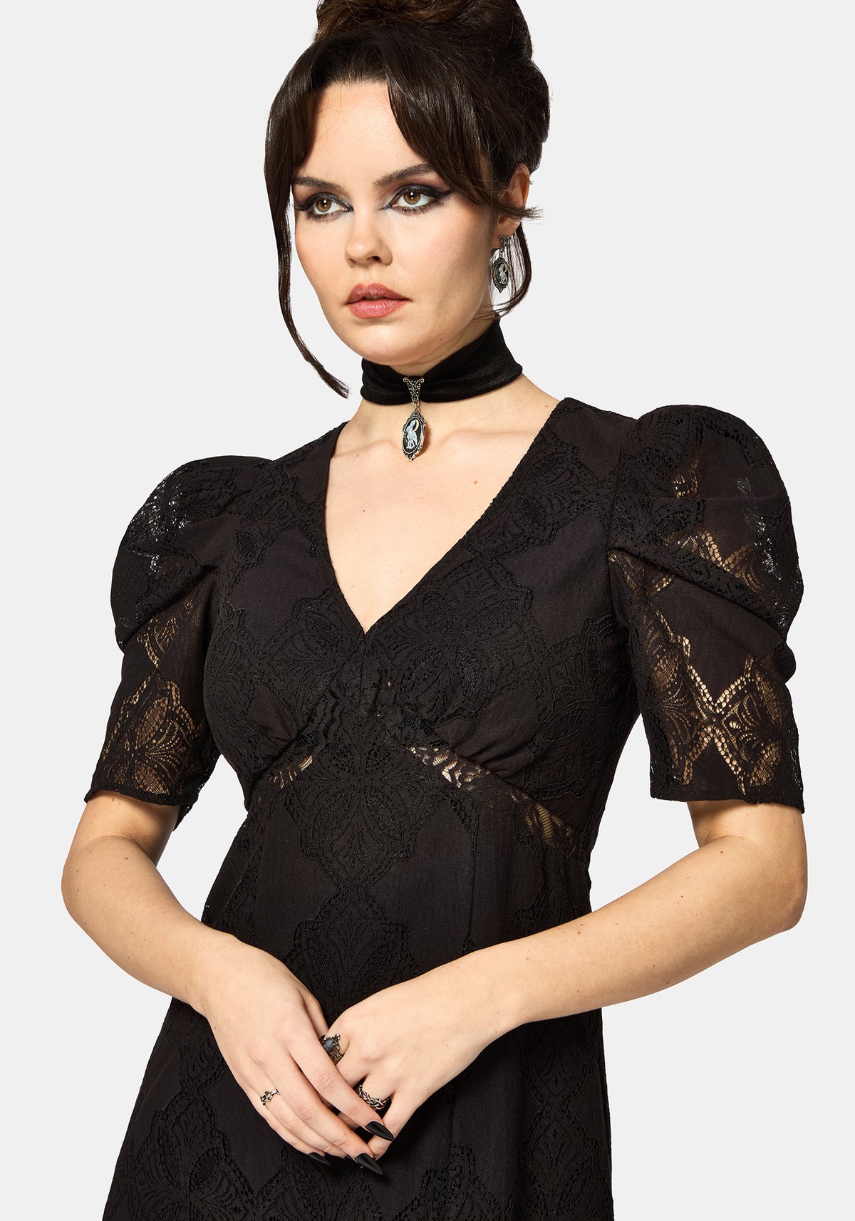 Zephyr Crossed Lace Midaxi Dress EU 38