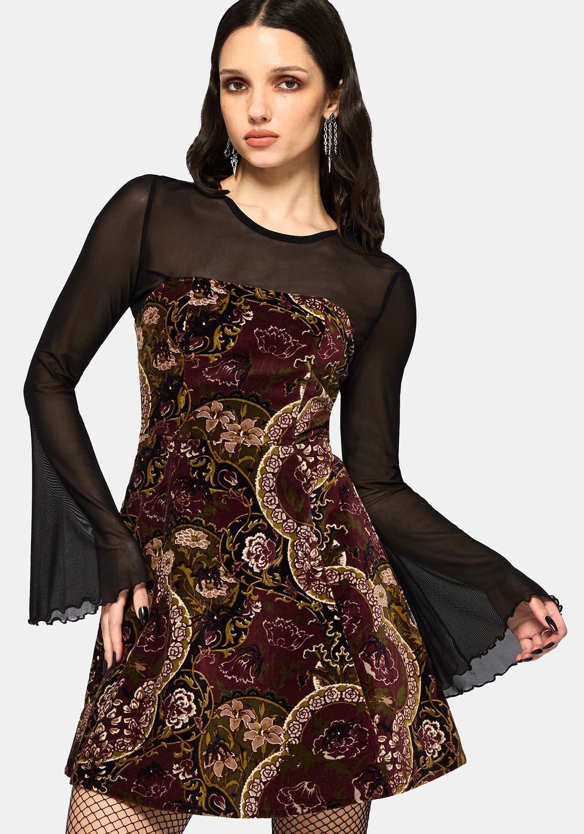 Effie Barock Strapless Mini Kleid