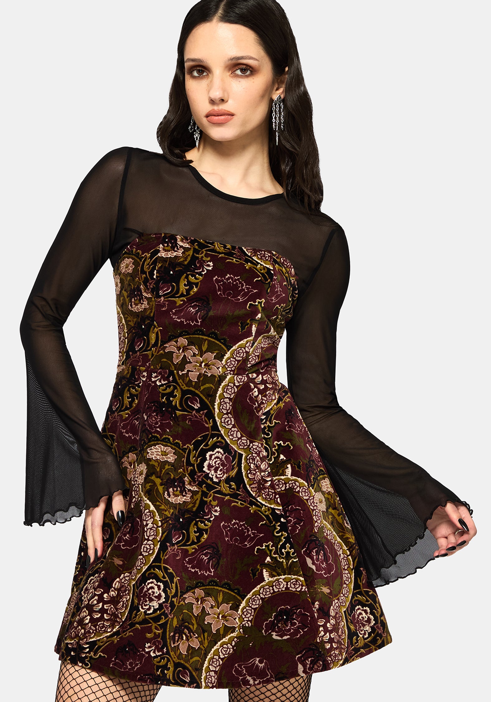 Effie Barock Strapless Mini Kleid