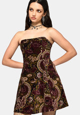 Effie Barock Strapless Mini Kleid