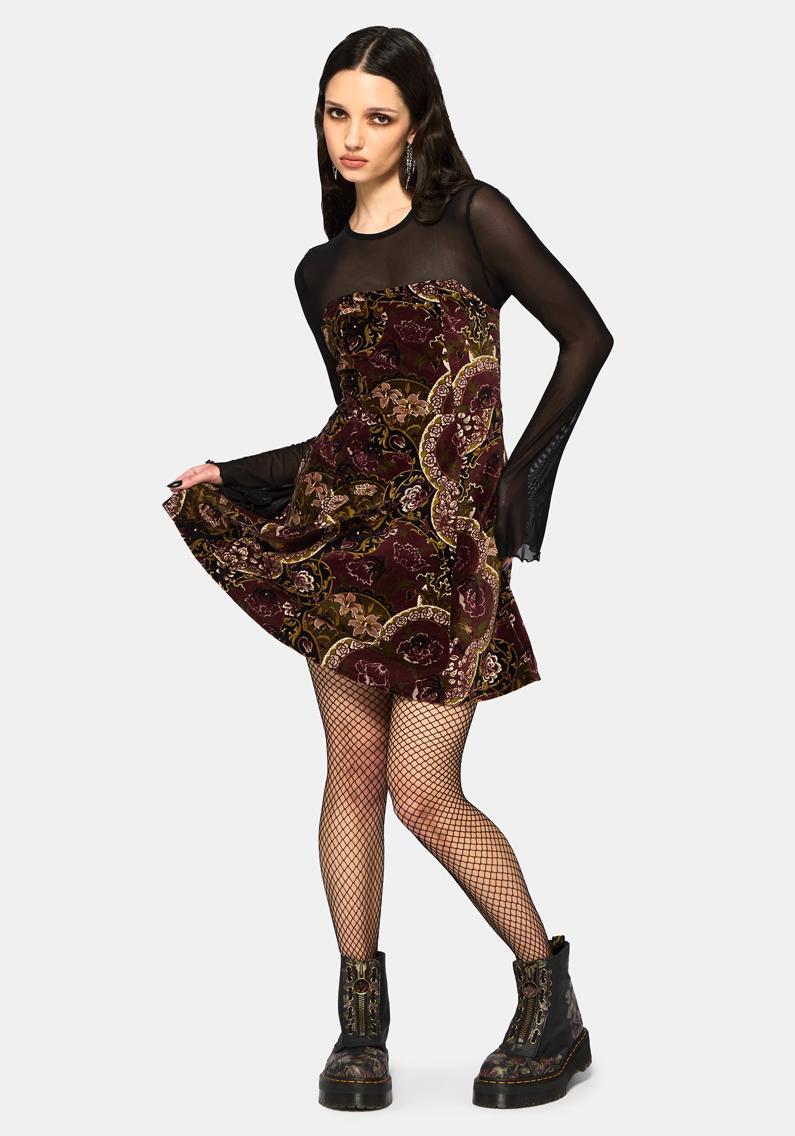 Effie Barock Strapless Mini Kleid