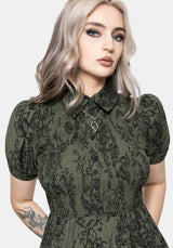 Orla Fingerhut Potion Druck Gerafft Mieder Midaxi Kleid