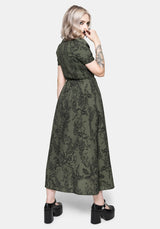 Orla Fingerhut Potion Druck Gerafft Mieder Midaxi Kleid
