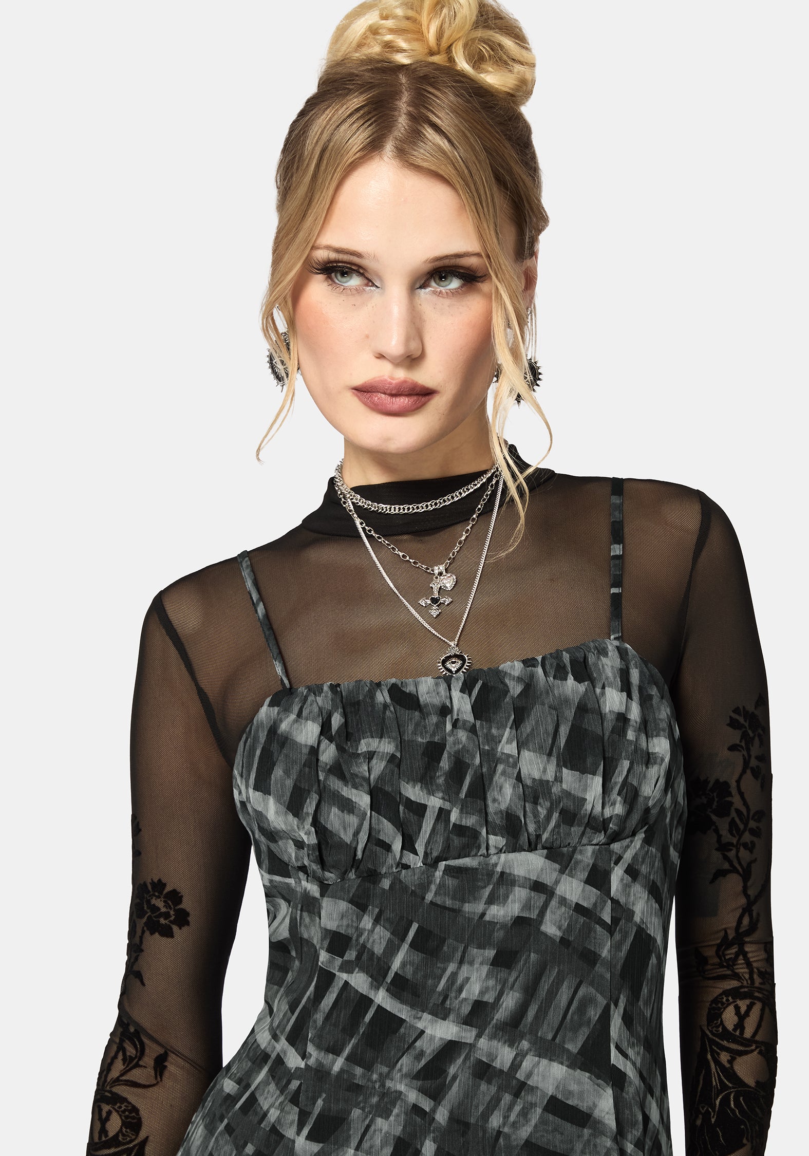 Rhoswen Checked Cami Mini Dress EU 38