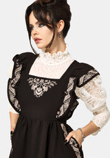 Bladeborn Bestickt Rüsche Vorderseite Mini Kleid