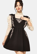 Bladeborn Bestickt Rüsche Vorderseite Mini Kleid
