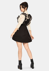 Bladeborn Bestickt Rüsche Vorderseite Mini Kleid
