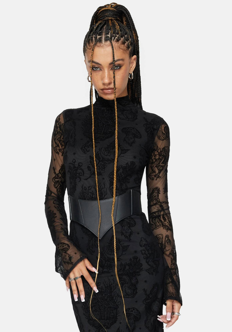 Airie Pointed Detail Taille Gürtel