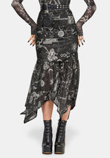 Isolde Mittelalterlich Map Mesh Midaxi Kleid