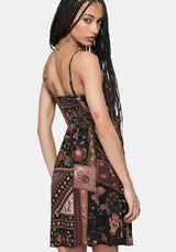 Nola Folklore Patchwork Print Minikleid