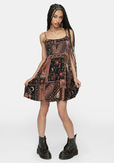 Nola Folklore Patchwork Print Minikleid