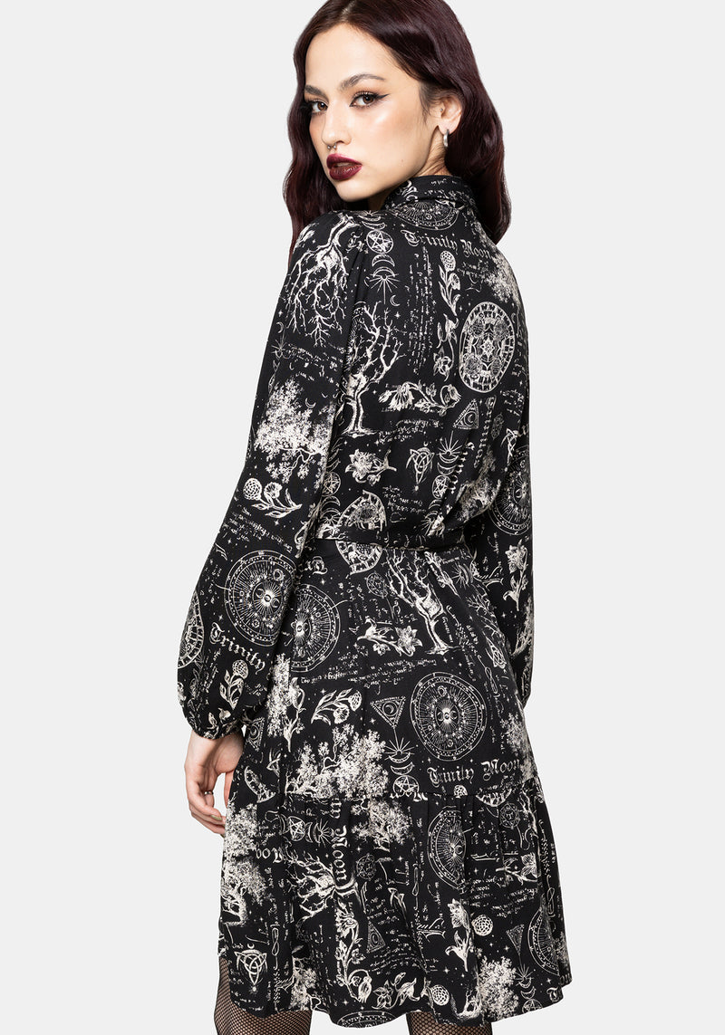 Trinity Moon Tiered Button Up Mini Shirt Dress – Disturbia