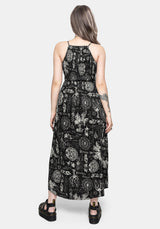 Trinity Mond Gerafft Rückenausschnitt Midi Kleid