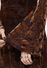 Sienna Devore Kapuze Rüschenkante Saum Mini Kleid