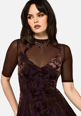 Sienna Devore Taschentuch Saum Cami Mini Kleid