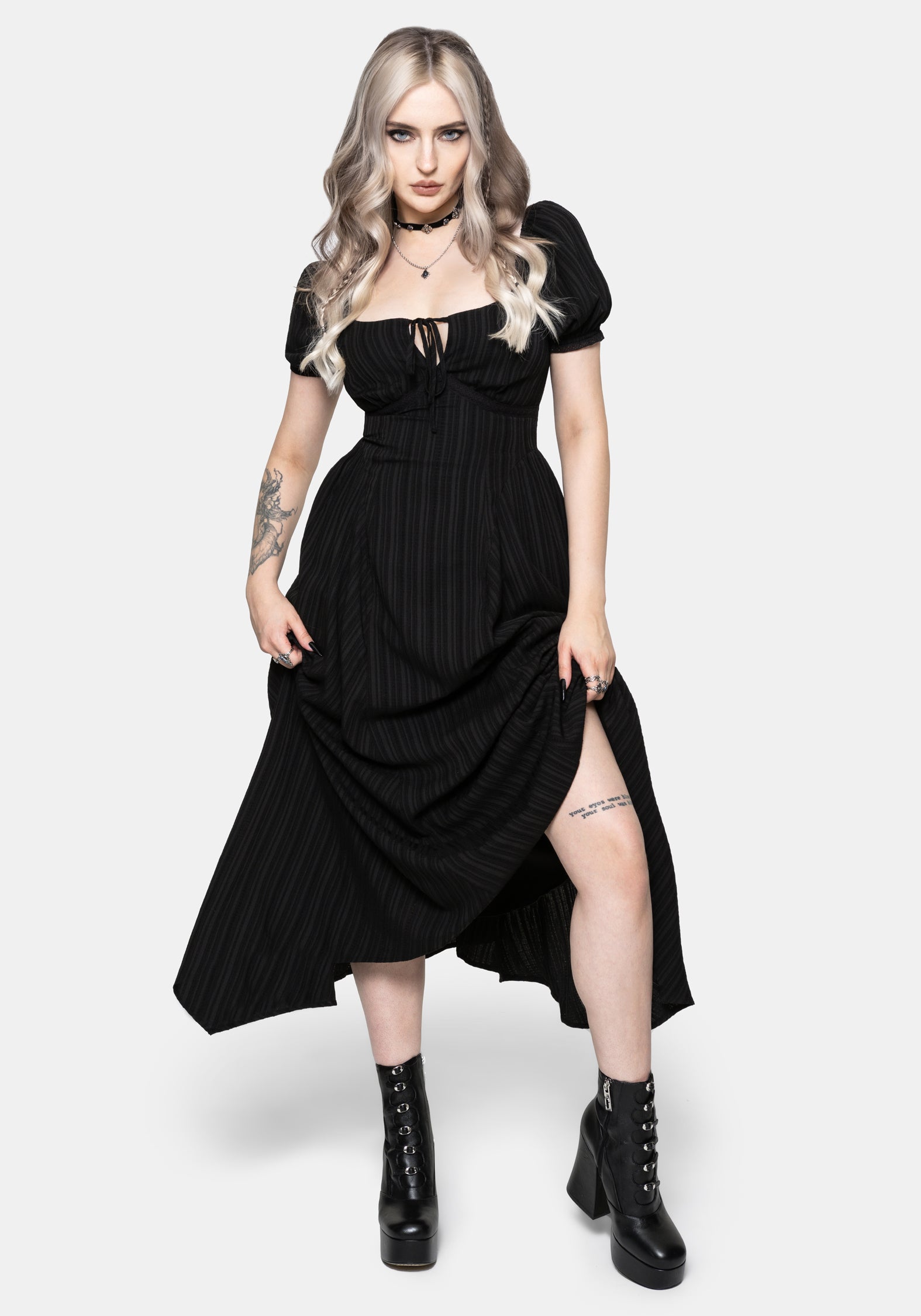 Fenella Keyhole Midi Kleid