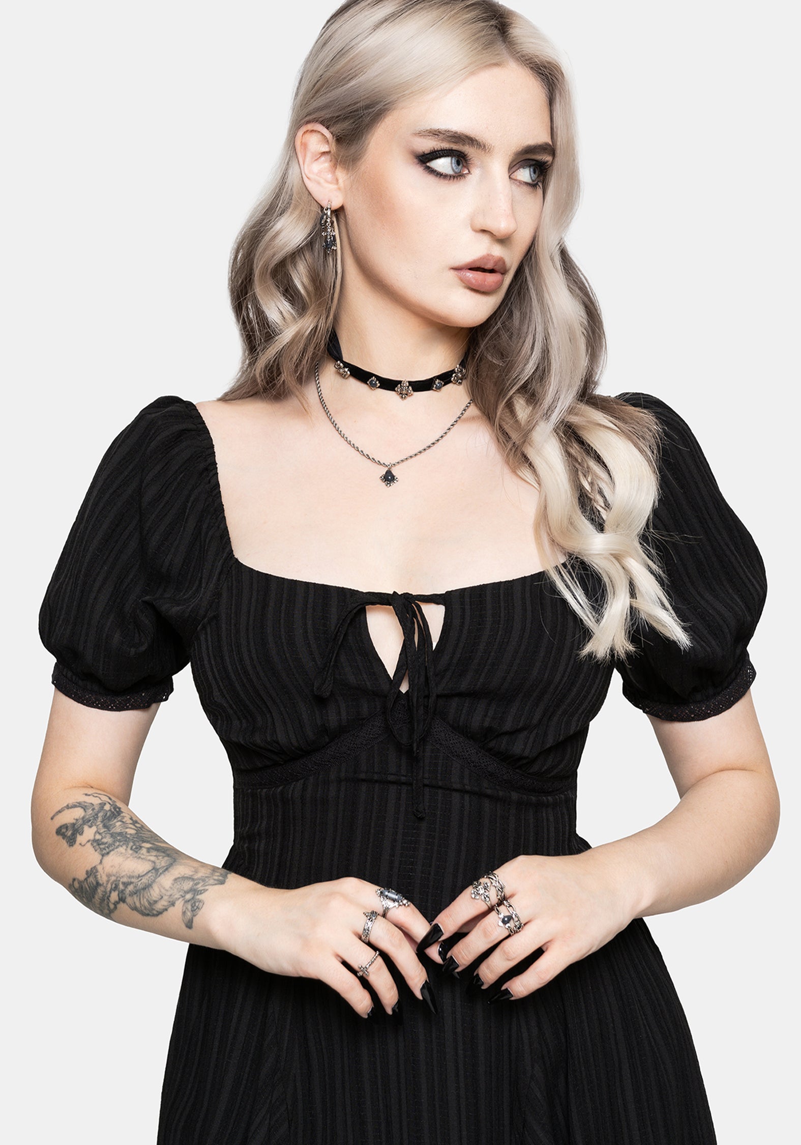 Fenella Keyhole Midi Kleid
