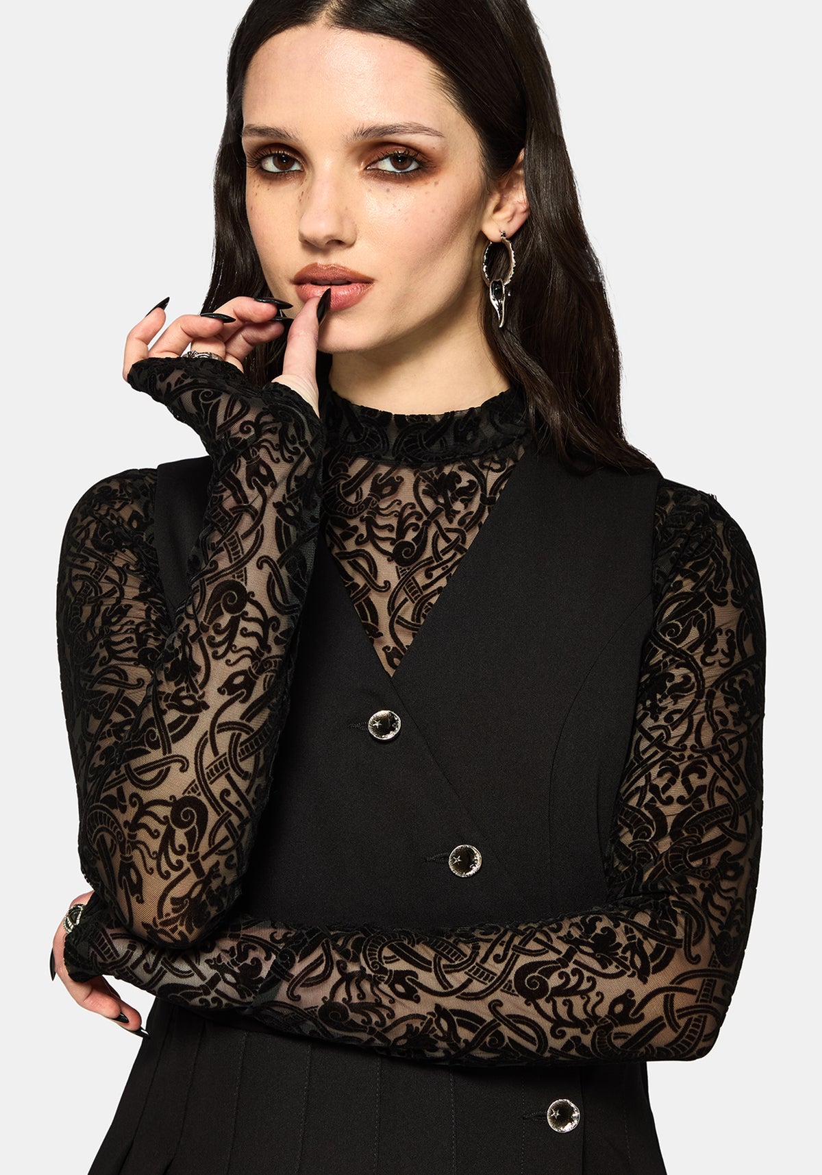 Moonage Asymmetrisch Ärmellos Mini Kleid