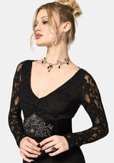 Stray Lace Long Sleeve Gown