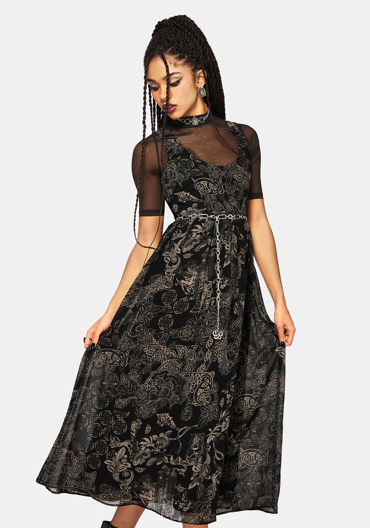 Surge Celtic Druck Cami Midaxi Kleid