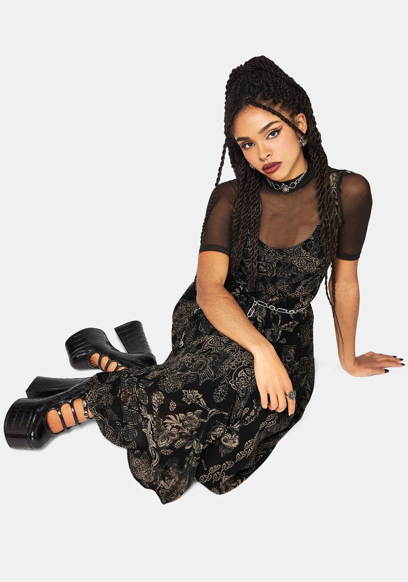 Surge Celtic Print Cami Midaxi Dress