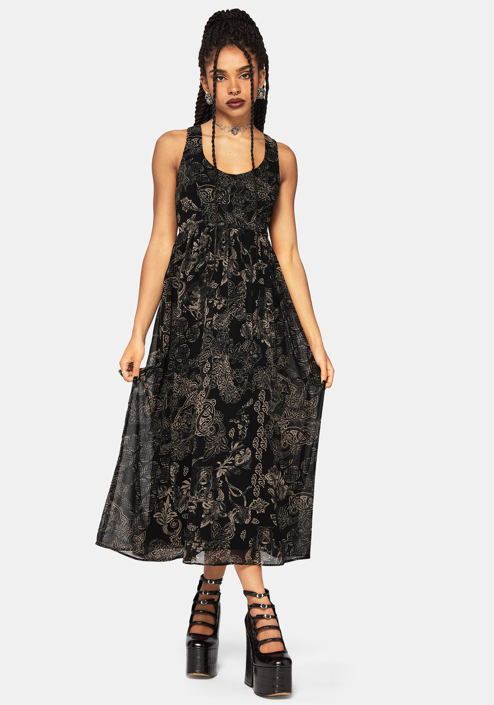 Surge Celtic Druck Cami Midaxi Kleid