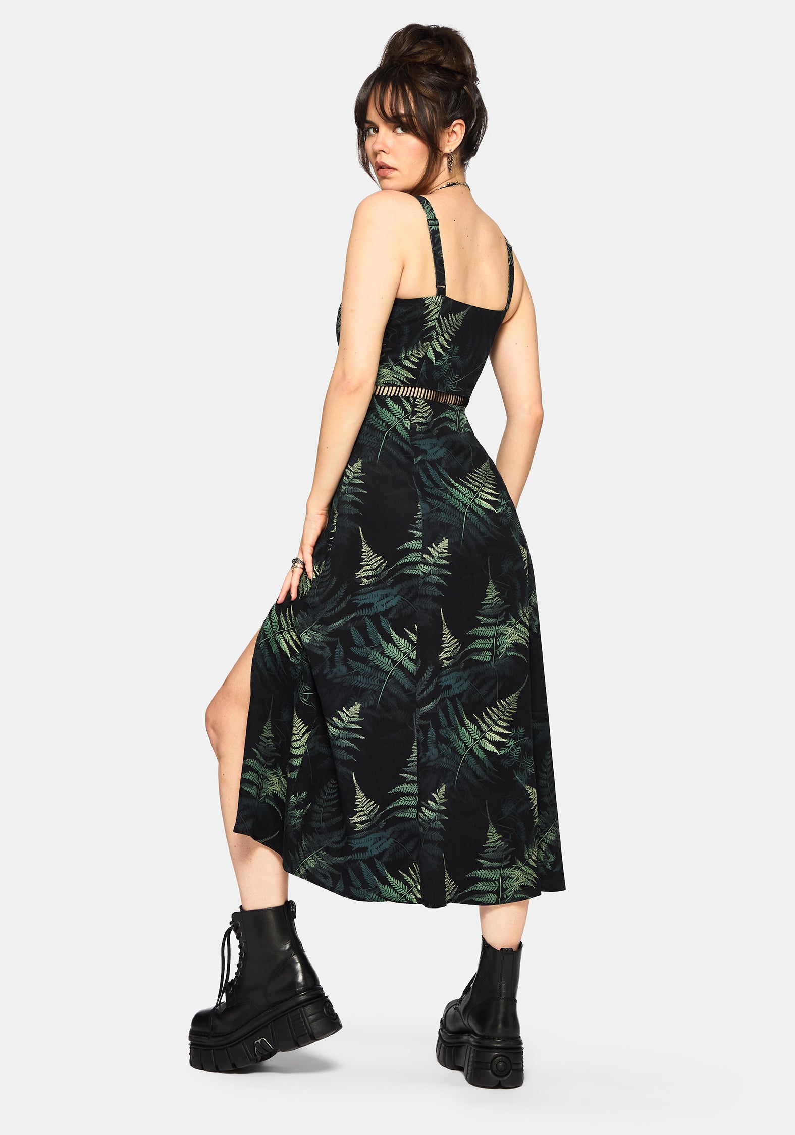Fernery Bedruckt Midaxi Cami Kleid