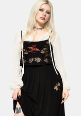 Genevra Embroidered Overlay Midi Dress EU 34