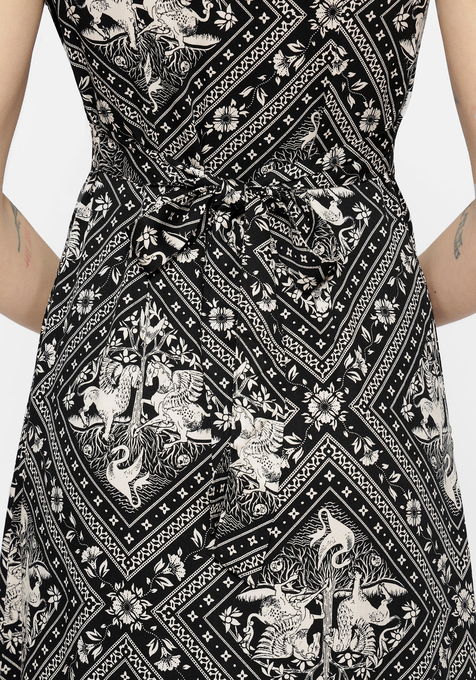 Hexweave Druck Passgenau Midi Hemd Kleid
