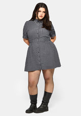 Nimira Prüfen Puffärmel Ärmel Mini Kleid
