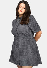 Nimira Prüfen Puffärmel Ärmel Mini Kleid
