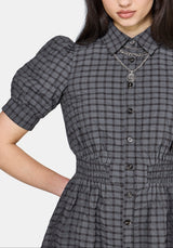 Nimira Prüfen Puffärmel Ärmel Mini Kleid